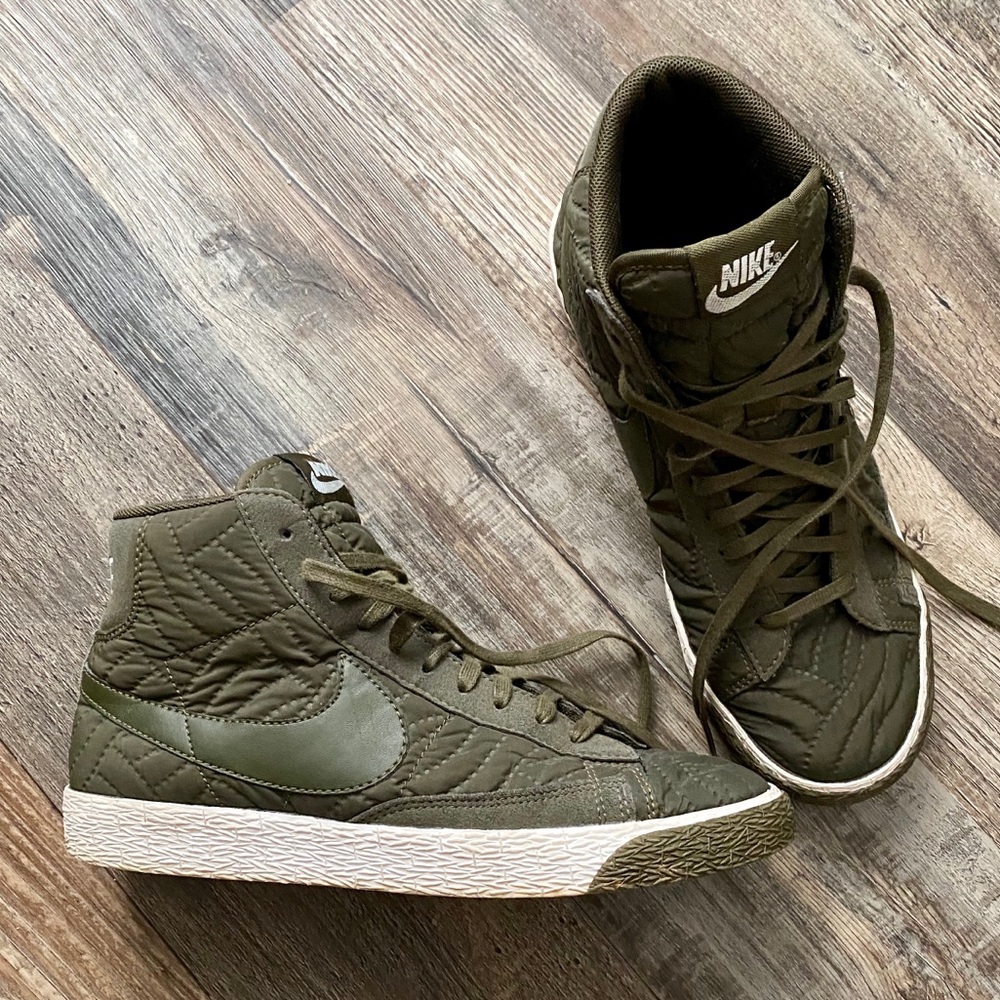 Nike Olive Green High-Top Sneakers